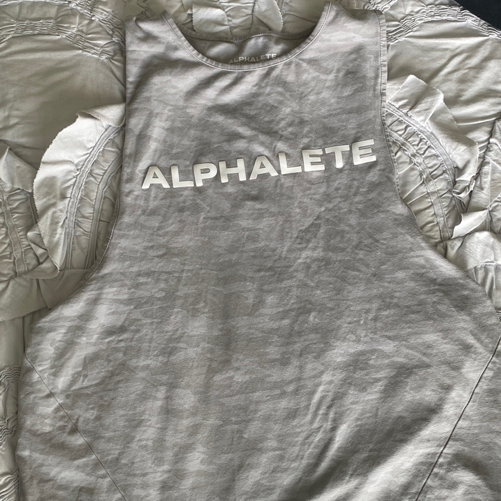Grey camo alphalete tank